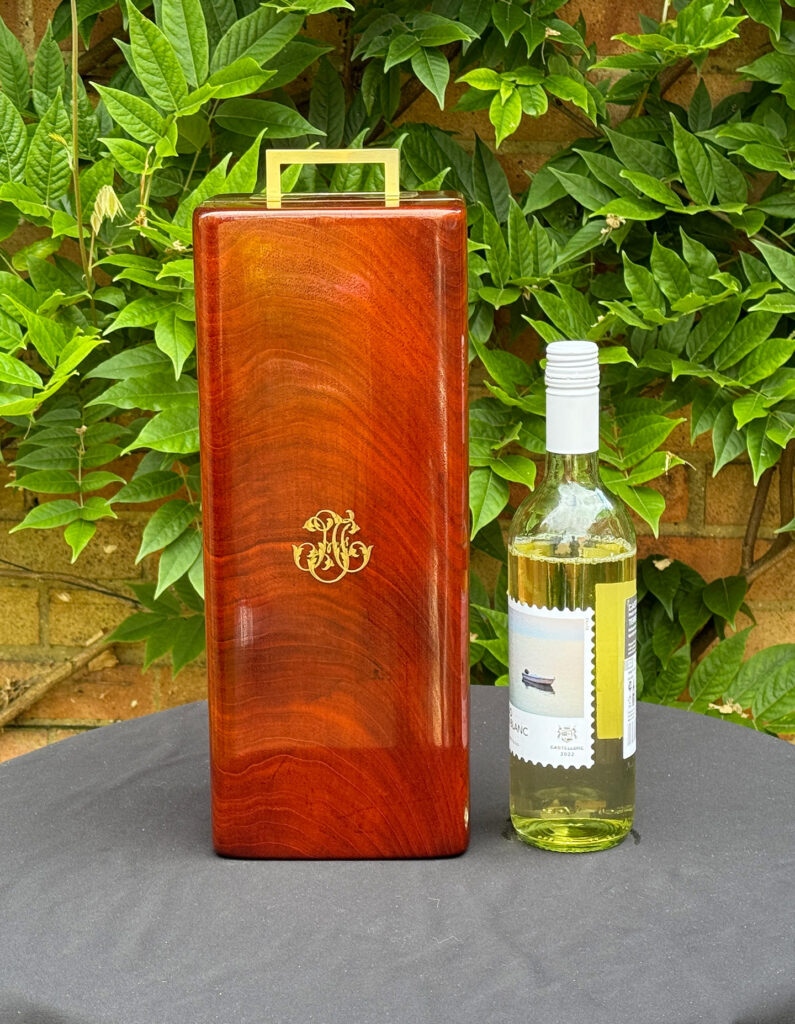 Size comparison of a French Antique Travelling Jewellery in Mahogany, by Aucoc Ainé.