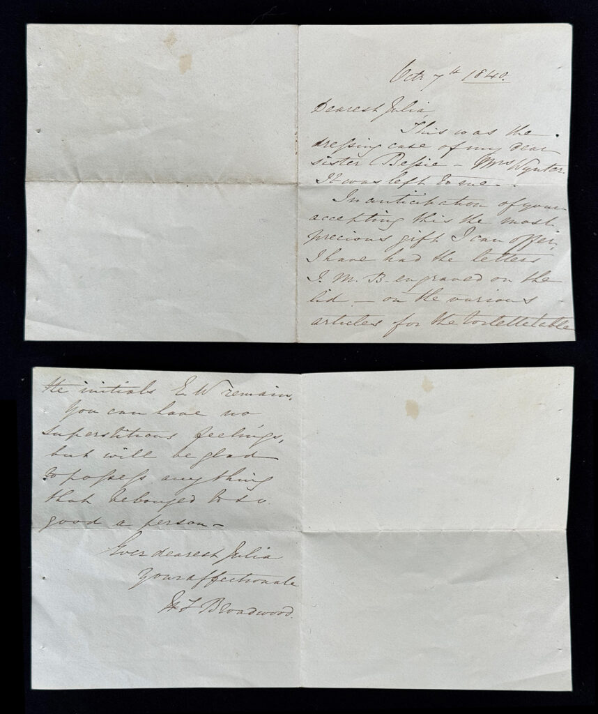 An 1840 letter found within