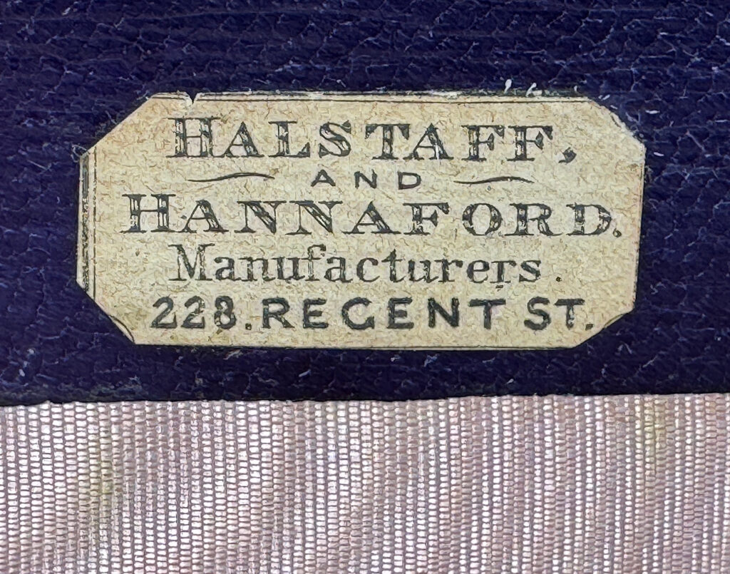 Halstaff & Hannaford paper manufacturer's label.