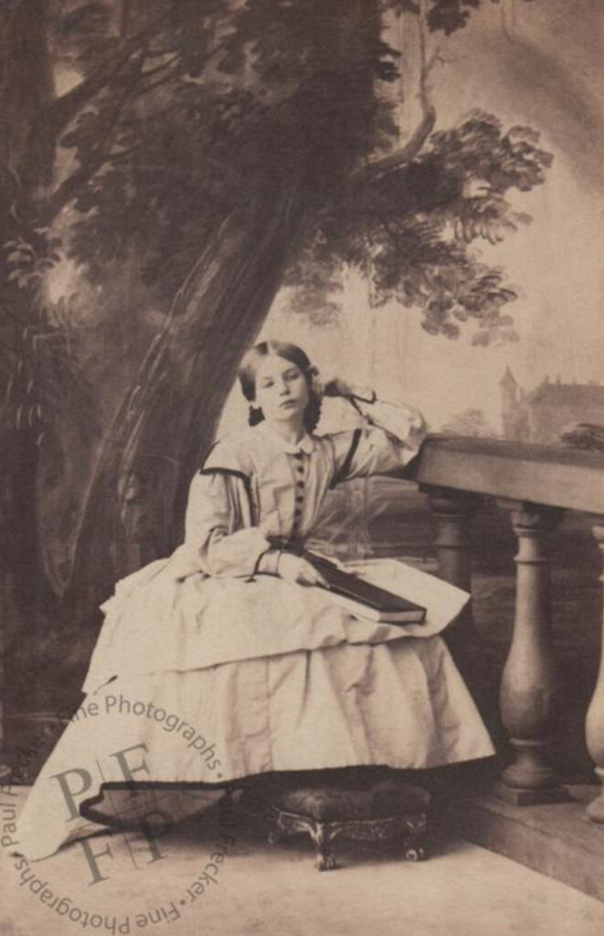 Photograph of Grace Bernal Osborne at twelve years old from 1860.